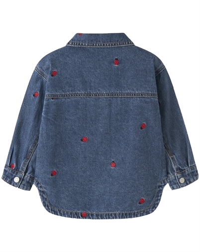 Name It - NMFNina EMB Denim Jakke - Medium Blue